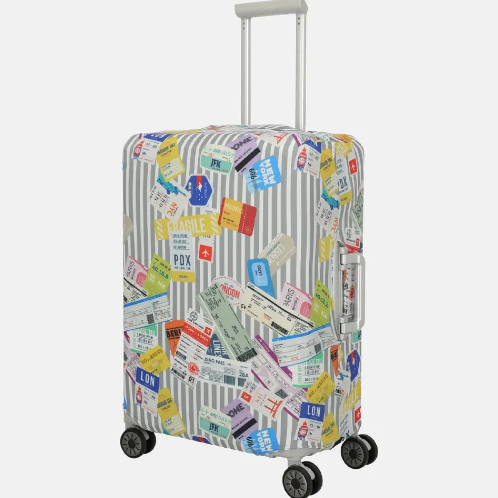 Kofferhoezen^Travelite kofferhoes M blue/white