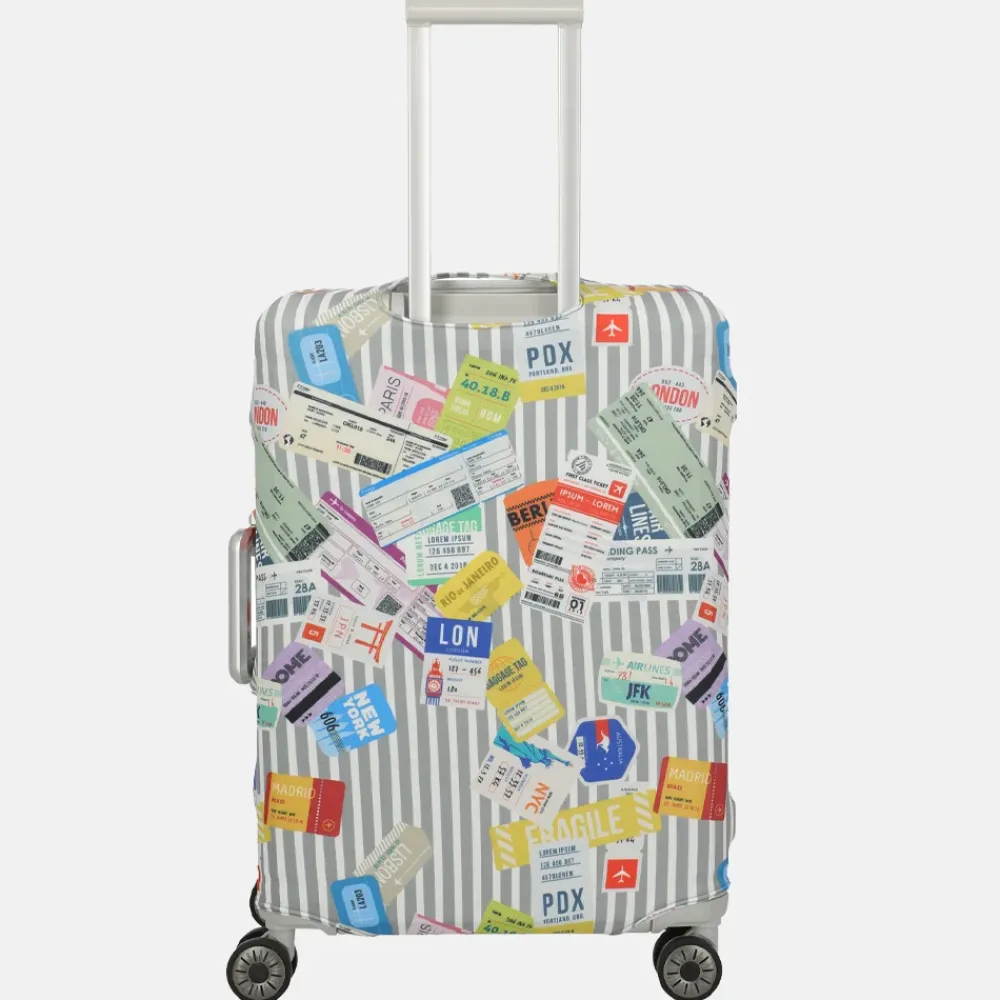 Kofferhoezen^Travelite kofferhoes M blue/white