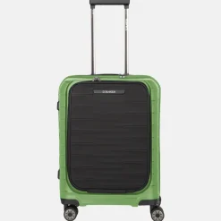 Handbagage Koffers^Travelite Mooby frontpocket handbagage koffer 55 cm green
