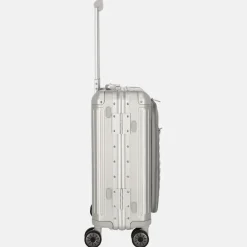 Handbagage Koffers^Travelite Next 2.0 Frontpocket handbagage koffer 55 cm silver