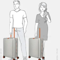 Reiskoffers^Travelite Next 2.0 reiskoffer 67 cm Limited Edition silver-orange