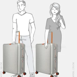 Reiskoffers^Travelite Next 2.0 reiskoffer 75 cm Limited Edition silver-orange
