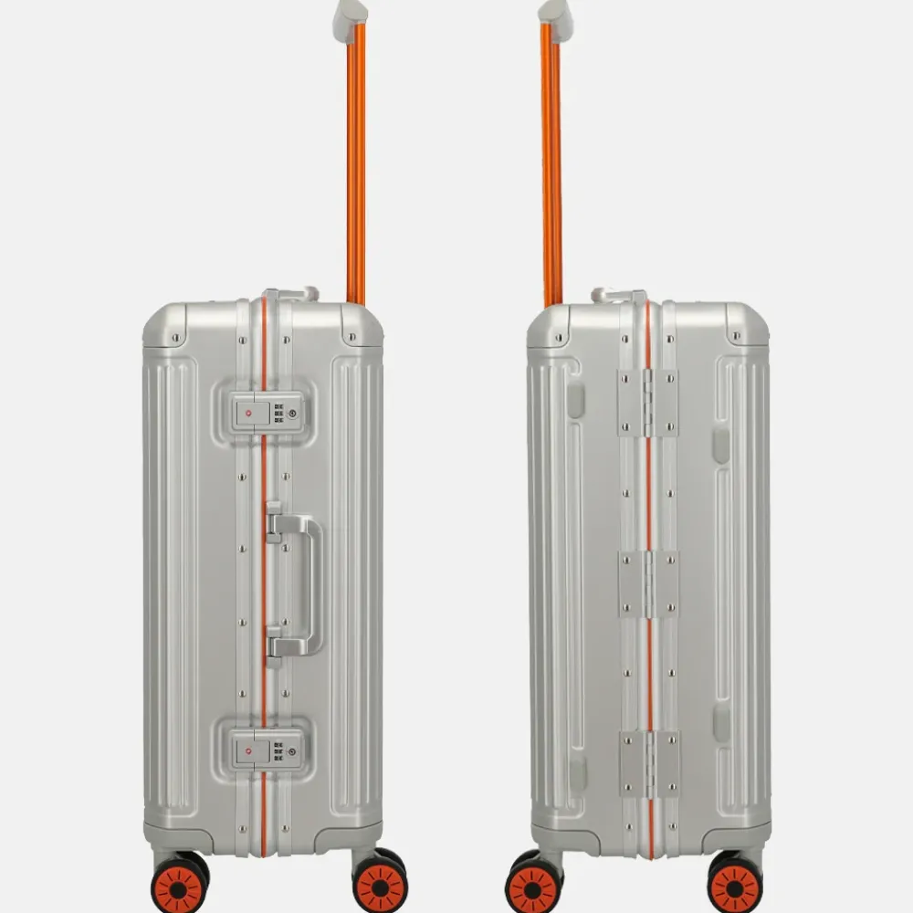 Reiskoffers^Travelite Next 2.0 reiskoffer 67 cm Limited Edition silver-orange