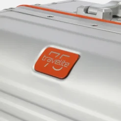 Reiskoffers^Travelite Next 2.0 reiskoffer 75 cm Limited Edition silver-orange