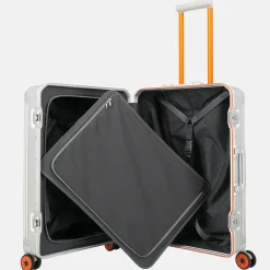 Reiskoffers^Travelite Next 2.0 reiskoffer 67 cm Limited Edition silver-orange