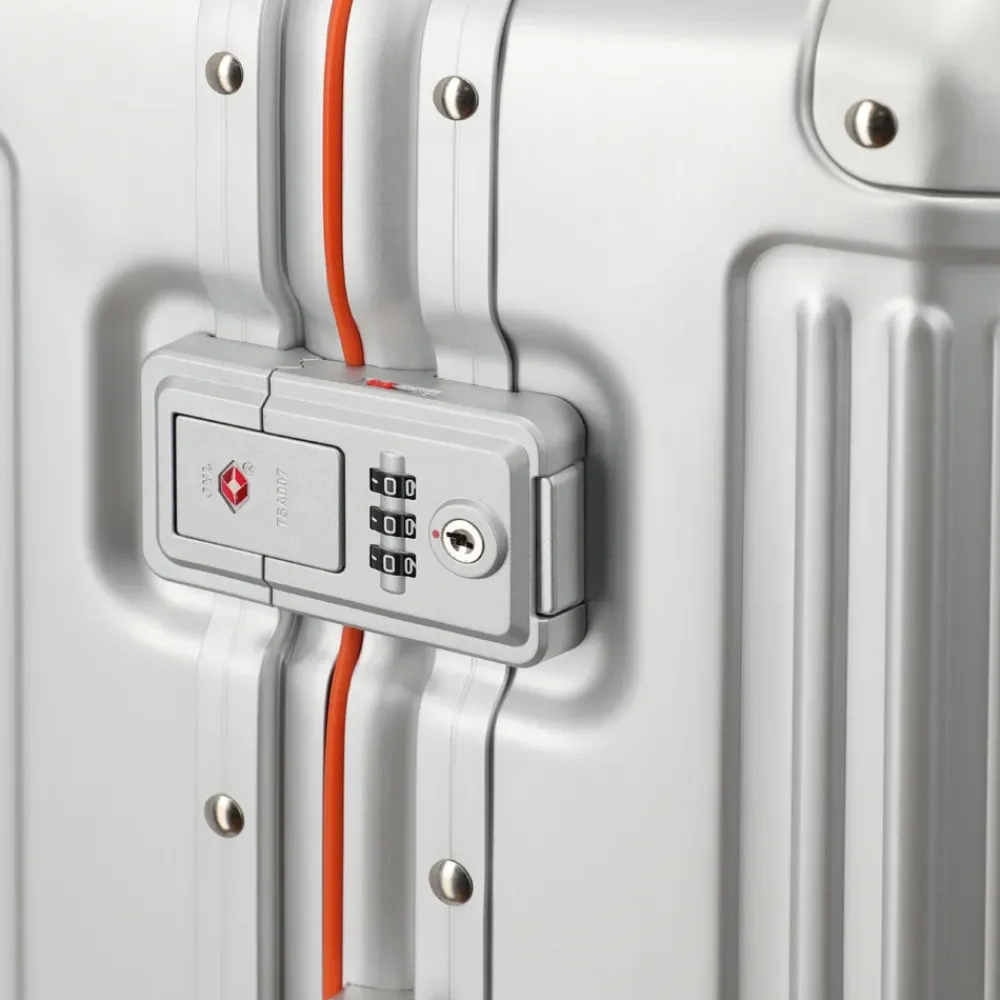 Reiskoffers^Travelite Next 2.0 reiskoffer 75 cm Limited Edition silver-orange