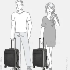 Handbagage Koffers^Travelite Next Frontpocket handbagage koffer 55 cm black