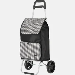 Boodschappentrolleys^Travelite Paklite boodschappentrolley black bird printing