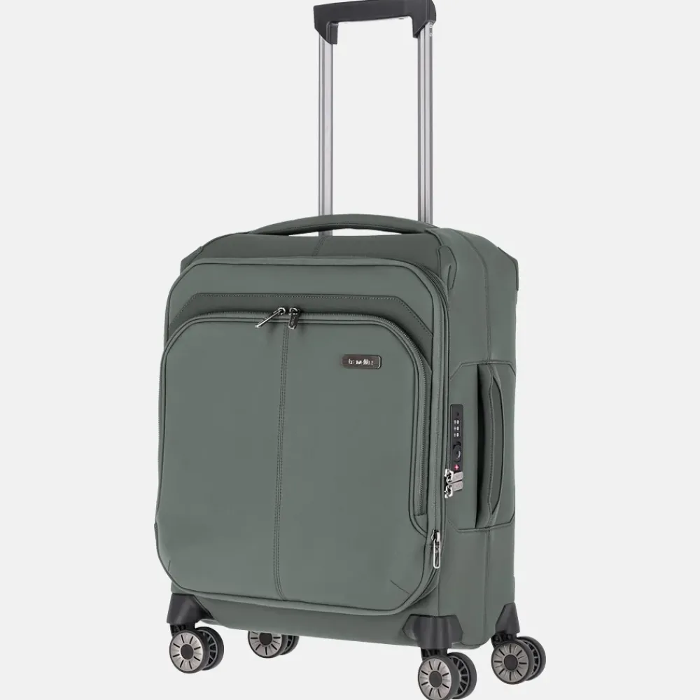 Handbagage Koffers^Travelite Priima handbagage koffer 55 cm olive