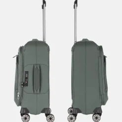 Handbagage Koffers^Travelite Priima handbagage koffer 55 cm olive