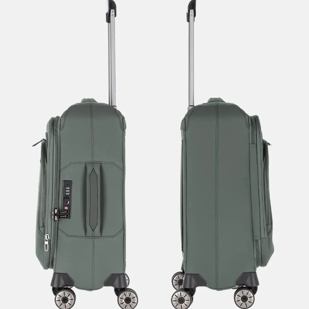 Handbagage Koffers^Travelite Priima handbagage koffer 55 cm olive