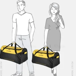 Reistassen Op Wielen^Travelite Tarp reistas op wielen 71 cm black/yellow