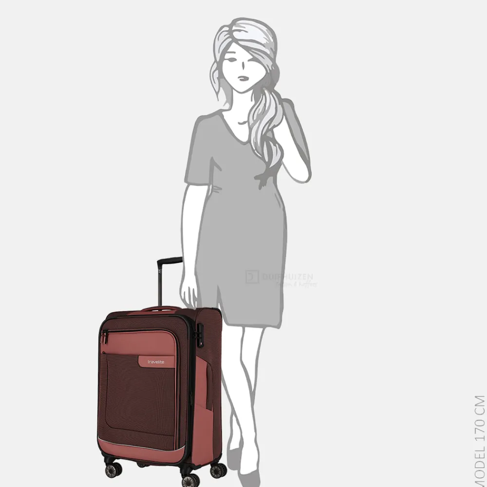 Reiskoffers^Travelite Viia koffer 67 cm rose