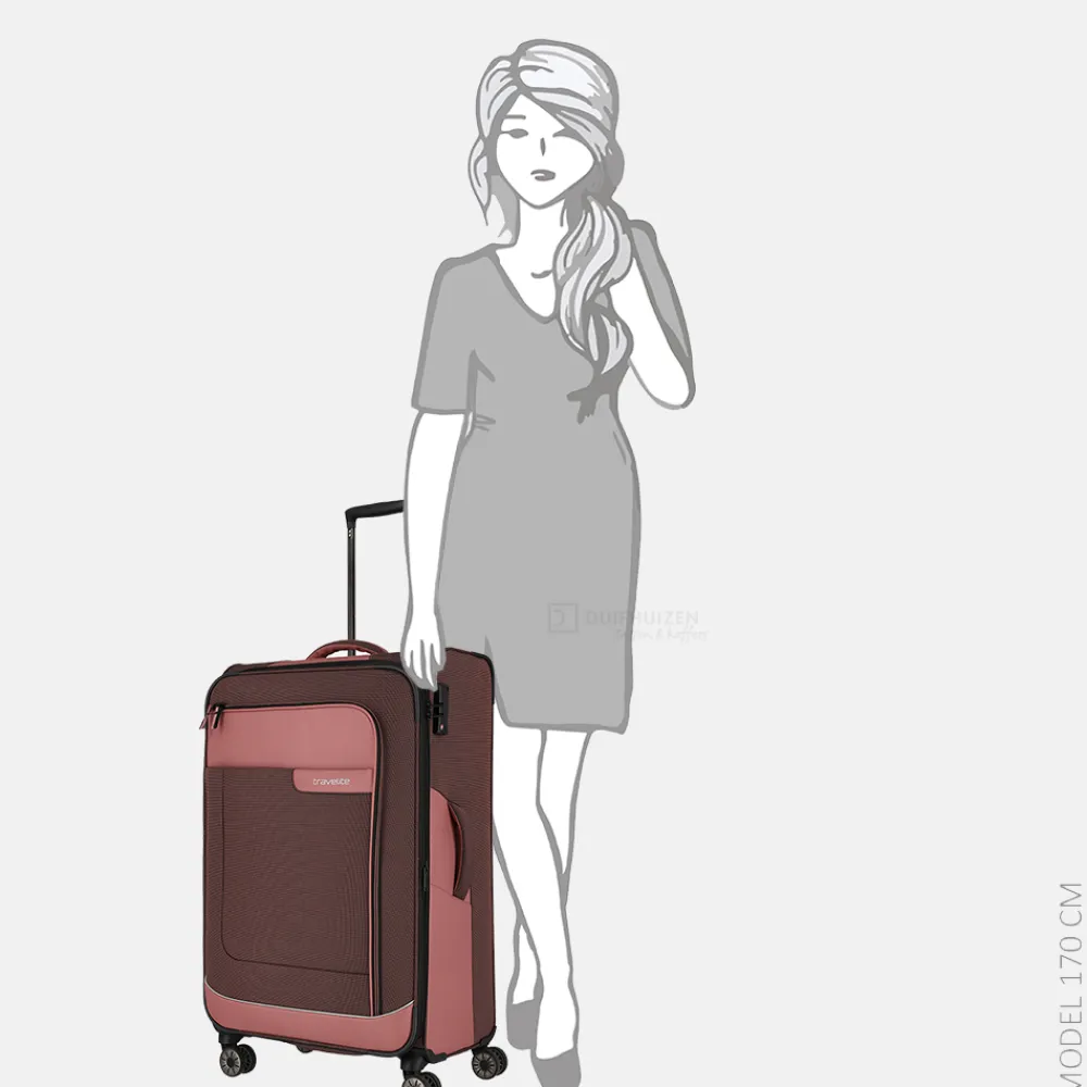 Reiskoffers^Travelite Viia koffer 77 cm rose