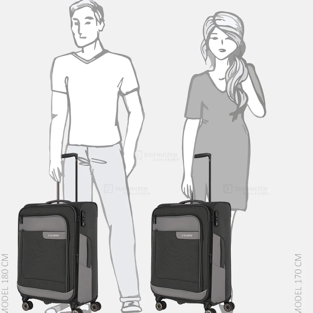 Reiskoffers^Travelite Viia koffer 67 cm anthracite