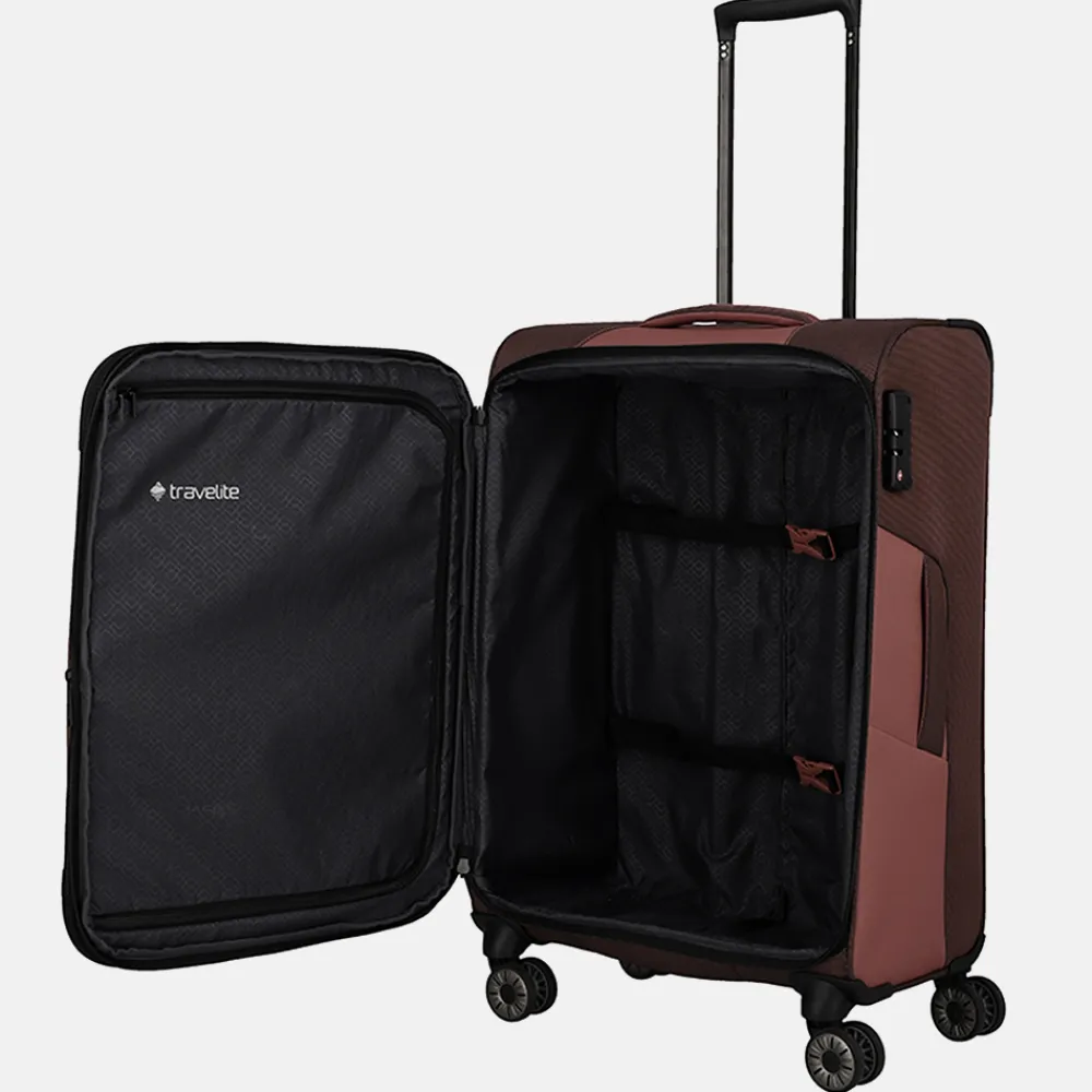 Reiskoffers^Travelite Viia koffer 67 cm rose