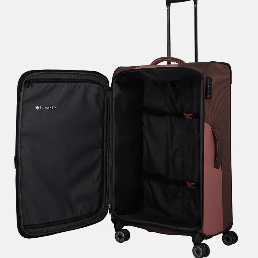 Reiskoffers^Travelite Viia koffer 77 cm rose