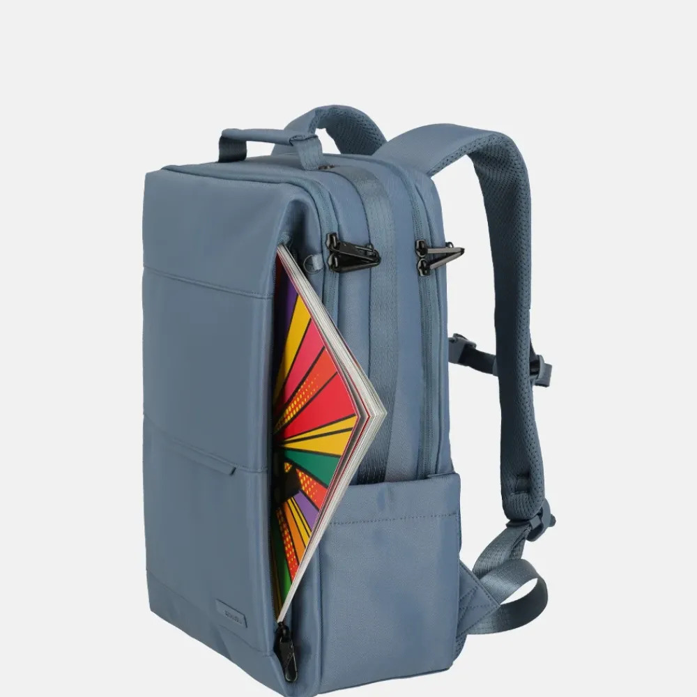 Laptop Rugzakken^Travelite Workfloow laptoprugzak 15 inch M denimblue