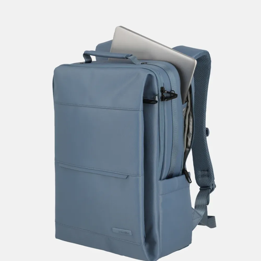 Laptop Rugzakken^Travelite Workfloow laptoprugzak 15 inch M denimblue