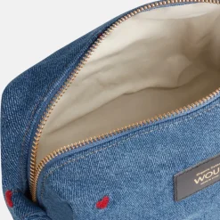 Toilettassen^Wouf Anais toilettas denim hearts