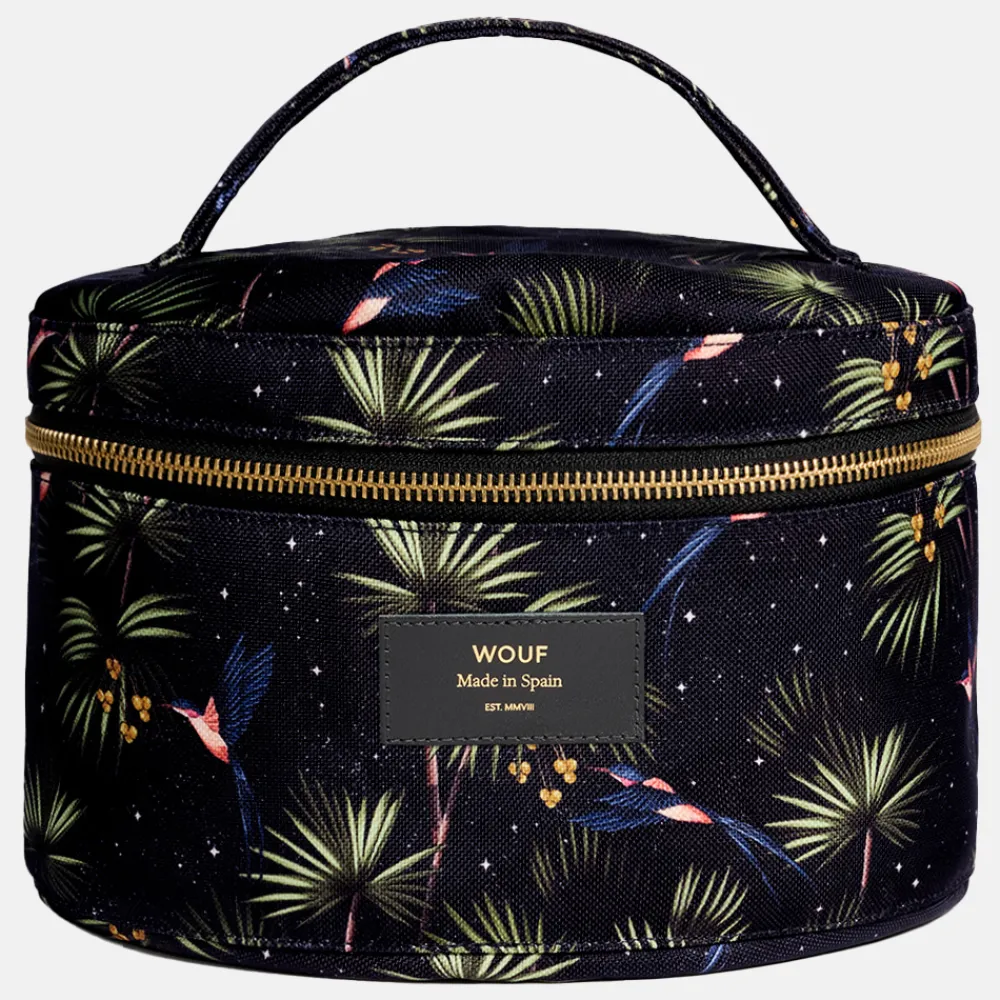 Toilettassen^Wouf Paradise toilettas XL black
