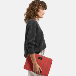 School Accessoires | Laptophoezen^Wouf Pat laptophoes 13/14 inch streep