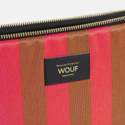 School Accessoires | Laptophoezen^Wouf Pat laptophoes 13/14 inch streep