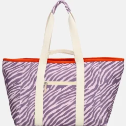 Strandtassen^Zebra Trends Elise strandtas lilac zebra