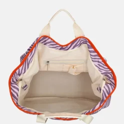 Strandtassen^Zebra Trends Elise strandtas lilac zebra