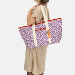 Strandtassen^Zebra Trends Elise strandtas lilac zebra