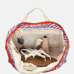Strandtassen^Zebra Trends Elise strandtas lilac zebra
