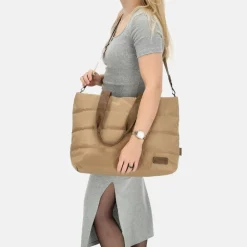 Dames Laptoptassen^Zebra Trends Elkse Puffy shopper taupe