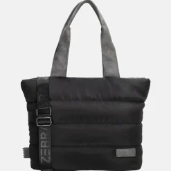 Handtassen^Zebra Trends Elske puffy handtas M zwart