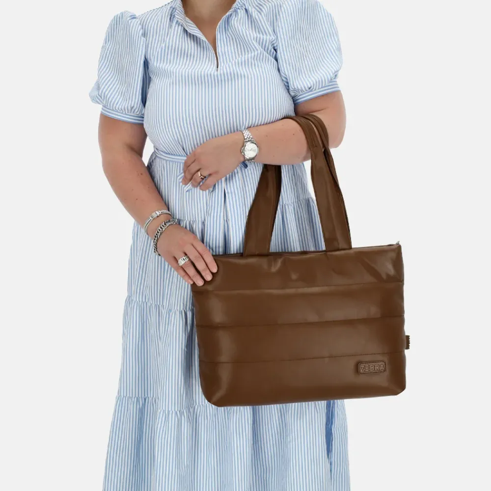 Dames Laptoptassen^Zebra Trends Evie shopper bruin
