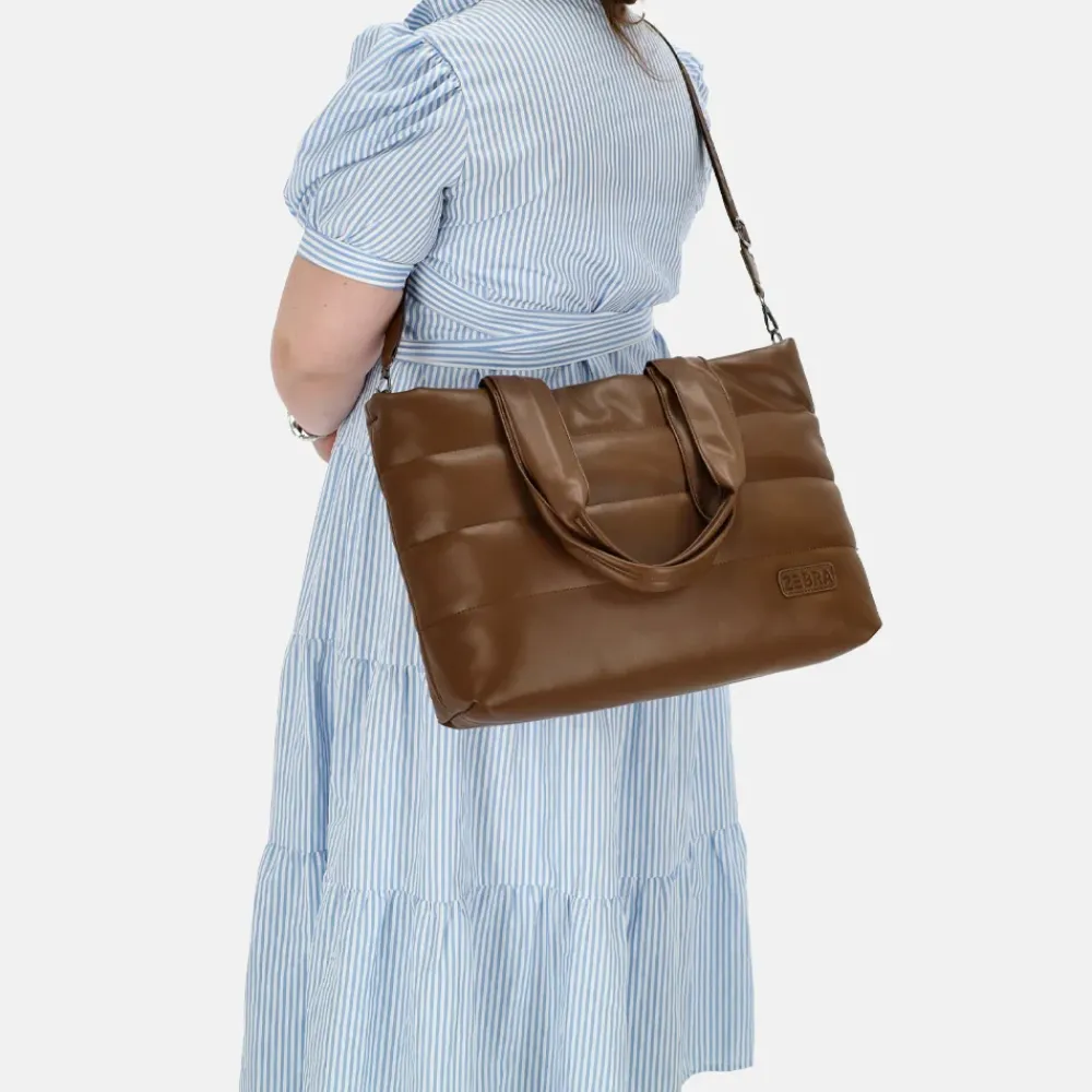 Dames Laptoptassen^Zebra Trends Evie shopper bruin