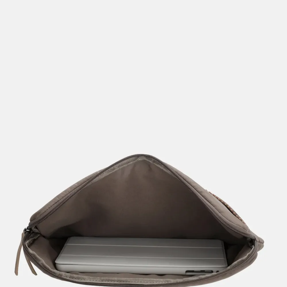 School Accessoires | Laptophoezen^Zebra Trends laptophoes puffy 13 inch donkertaupe