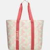 Strandtassen^Zebra Trends strandtas met koelvak abstract roze