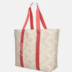 Strandtassen^Zebra Trends strandtas met koelvak abstract roze