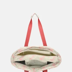 Strandtassen^Zebra Trends strandtas met koelvak abstract roze