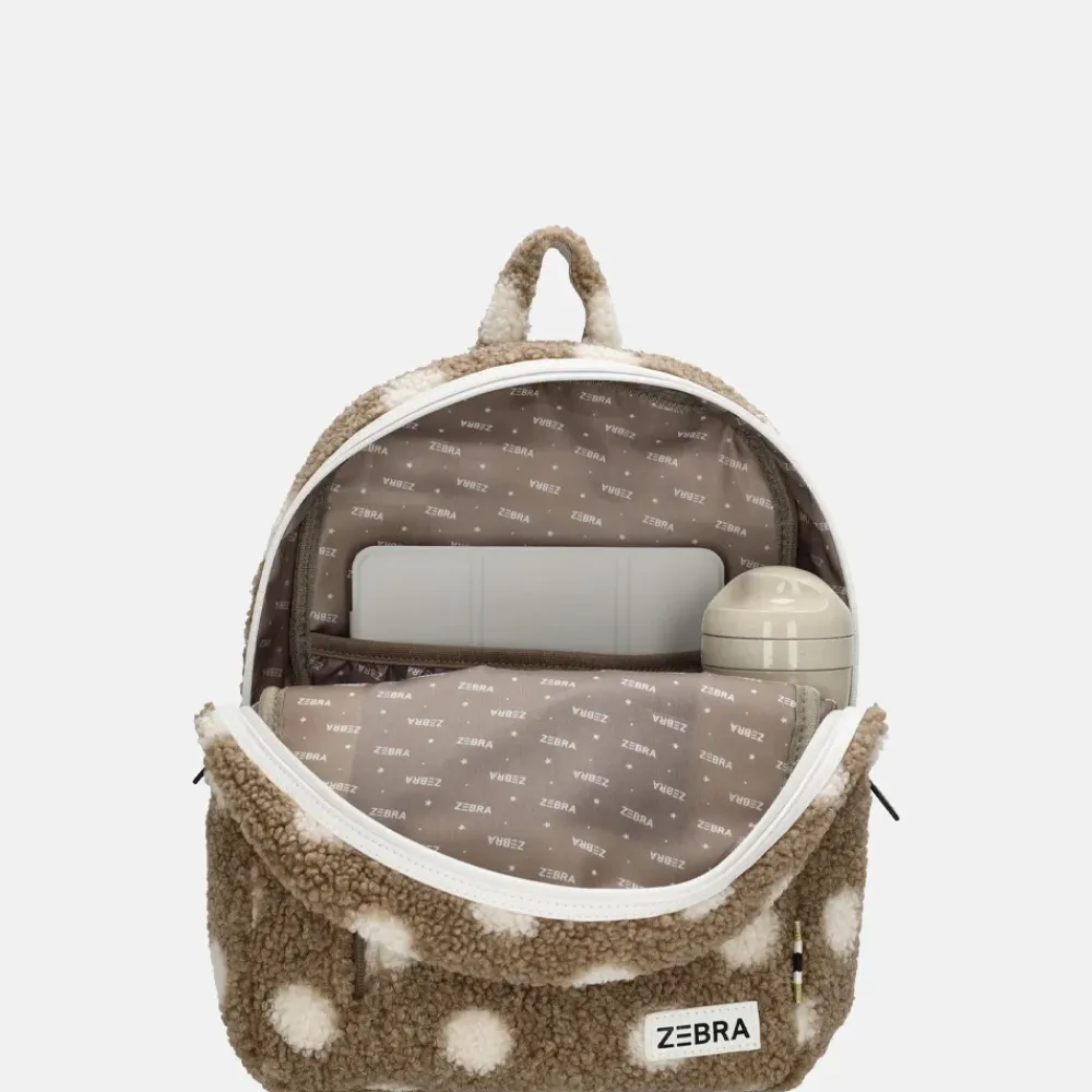 Kinderrugzakken Met Naam | Kinderrugzakken^Zebra Trends teddy stip kinderrugzak M taupe