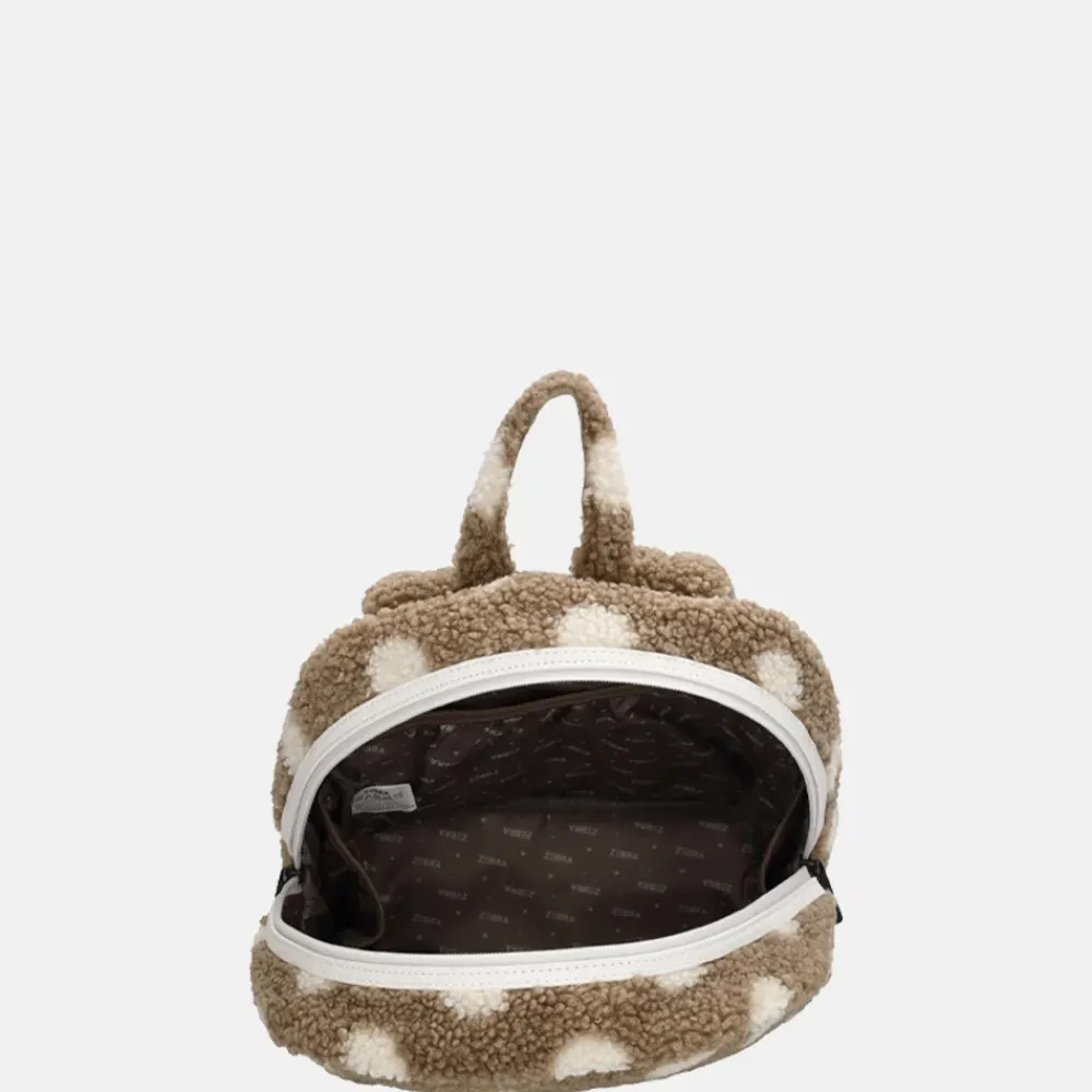 Kinderrugzakken Met Naam | Kinderrugzakken^Zebra Trends teddy stip kinderrugzak M taupe