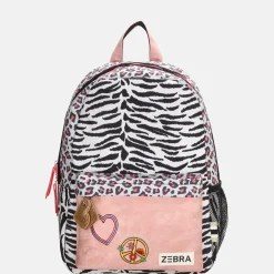 Kinderrugzakken Met Naam | Kinderrugzakken^Zebra Trends tiger leopard kinderrugzak M panter wit/roze